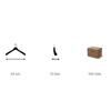 100 Wooden Hotel Hangers with Hook ECO